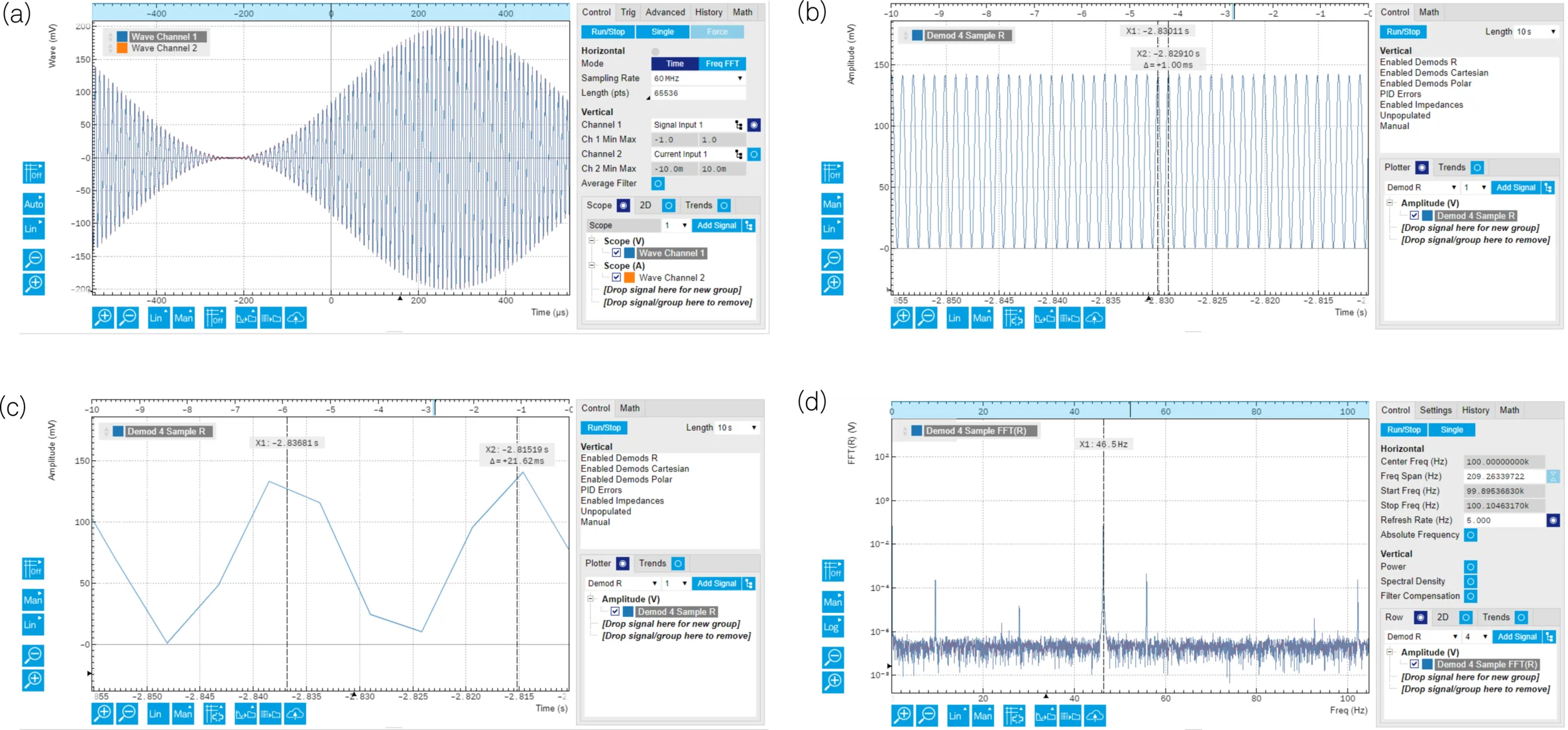 LabOne time and frequency analysis tools