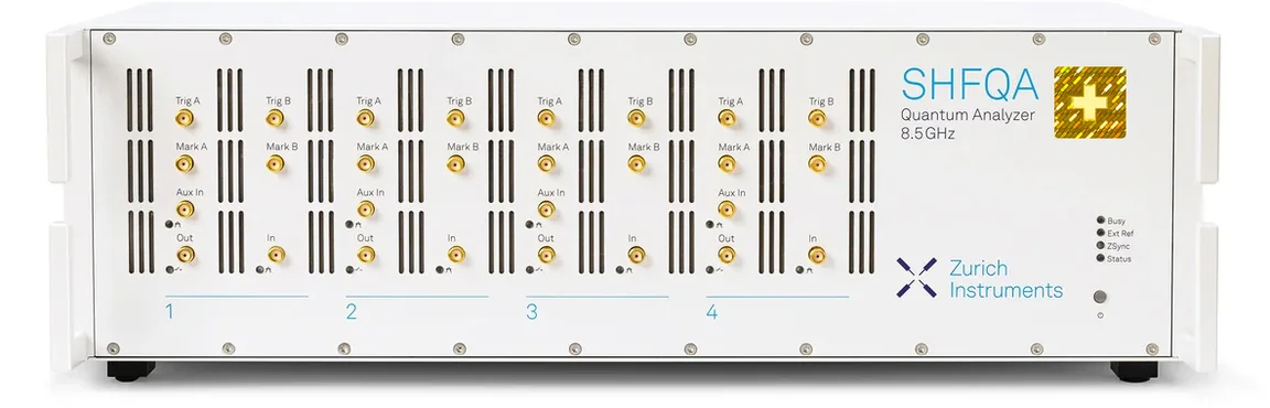 SHFQA+ 8.5 GHz Quantum Analyzer Frontpanel